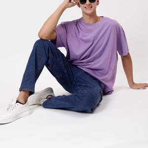 Camiseta de algodón 100% con logotipo personalizado de alta calidad del fabricante para hombre de peso pesado 240 gramos patrón sólido - Product Image 5