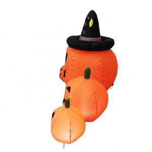 Longues décorations de citrouilles gonflables d'Halloween pour les décorations de vacances intérieures extérieures - Product Image 2