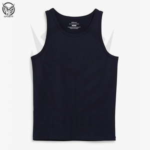 Débardeur sans manches noir 100% coton, qualité supérieure, effet usé, pour homme, idéal pour la gym - Product Image 1