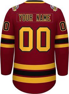 Número personalizado logotipo bordado Diseño superior calidad superior diseño unisex tela de malla jersey de hockey personalizado - Product Image 5