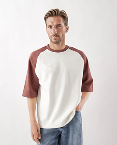 100% T-shirt pour hommes en jersey de coton lourd personnalisé grande taille surdimensionné imprimé Hip Hop uni de haute qualité - Product Image 2