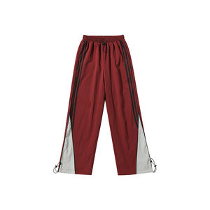 Vente en gros Pantalon en nylon pour homme Pantalon de survêtement coupe-vent en nylon personnalisé Pantalon de survêtement patchwork en nylon à rayures latérales Pantalon pour homme - Product Image 3