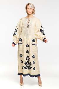 Femmes 2025 Robe de demoiselle d'honneur de luxe Robe en maille kimono brodée Femmes Robes ukrainiennes explosives de haute qualité - Product Image 3