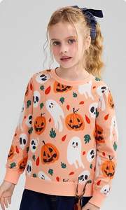 Sudadera informal para niños, sudadera con estampado para niñas para la temporada de invierno, 100% algodón - Product Image 3