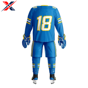 Créez vos propres ensembles d'uniformes de hockey sur glace de qualité supérieure, nouvelle arrivée, logo personnalisé, nom de l'équipe imprimé, 100% polyester, séchage rapide - Product Image 3