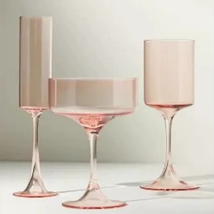 Elegant silhouette of a glass wine glass adds visual harmony to any <b>table</b> luxurious crafted by Indian skilled artisans - Product Image 2