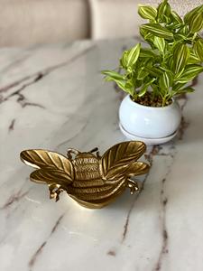 Plateau de service moderne en métal poli, style antique, finition plaquée or, personnalisable - Product Image 4