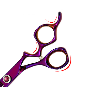 Penjualan laris gunting tangan kiri gunting presisi Jepang profesional 440C baja pemangkas rambut ganda untuk gunting rambut - Product Image 3