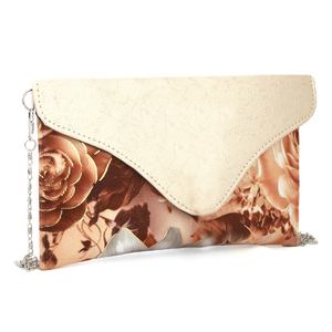 กระเป๋าคลัทช์พิมพ์ลายดอกไม้สำหรับผู้หญิง (1875) - สีเบจ - Product Image 1