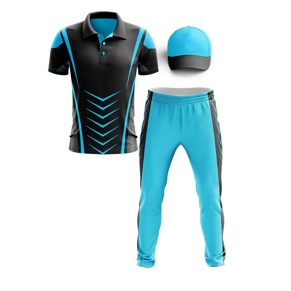 Uniforme da Cricket a sublimazione della migliore qualità 100% poliestere uniforme da Cricket a sublimazione nuove uniformi da Cricket di Design