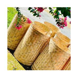 Nueva hoja de Estera de bambú tejida de arte popular para decoración de techo de Vietnam cubierta de hoja de punto de Bambú - Product Image 2