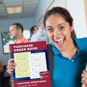 Bestellbuch 7,5 x 11 Zoll 2-teilig Durchschreibeformular Spiralgebundene Bestellformulare Quittungsbuch Rechnungsbuch 100 Blätter - Product Image 5