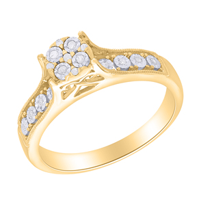 แหวนเพชรชุบทอง18K มาใหม่สำหรับผู้หญิงแหวนเพชรหรูหราเครื่องประดับแหวนแต่งงานทองสำหรับผู้หญิง - Product Image 1