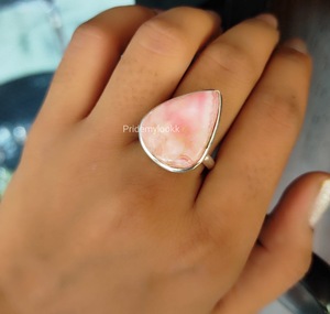 Bagues en argent sterling 925 plaqué rhodochrosite de qualité supérieure en gros, bijoux de fiançailles en vrac avec du laiton comme matériau principal - Product Image 4