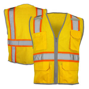 เสื้อกั๊กนิรภัยผู้ชายแบบลำลอง2025ฤดูใบไม้ร่วง, เสื้อกั๊กทำงานมีซิประบายอากาศได้ดีมีกระเป๋าสะท้อนแสงขายส่ง - Product Image 1