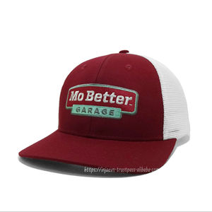 Logotipo personalizado 2D bordado rojo camionero sombreros para los hombres de moda de 6 paneles gorra deportiva al por mayor en Vietnam - Product Image 1