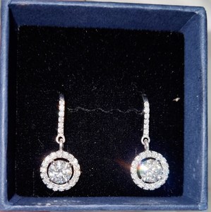 925 <b>Sterling</b> <b>Silver</b> White Moissanite Earring <b>Stud</b> ,Beautiful Earring Study ,Gift for Bridal Earrings Anniversary and Birthday. - Product Image 4