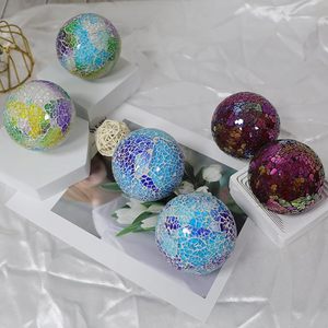 Bolas decorativas de Navidad de cristal mosaico con acabado de espejo para colgar árboles y decoración del hogar bolas de Navidad de cristal mosaico - Product Image 5