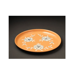 Plaque en acier inoxydable 304 épaisse de forme ronde d'impression d'or de style en gros pour l'usage d'ustensiles de cuisine et de restarants - Product Image 3