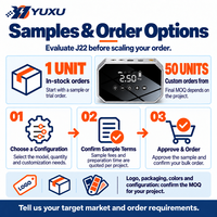 Démarreur de voiture et moto YUXU J22 12V avec compresseur d'air, affichage numérique, batterie externe USB, lumière LED, courant de crête 1000A