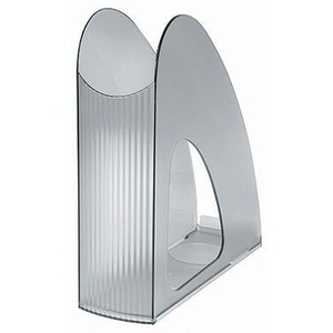HAN TWIN 7.6 X 25.6 X 23.9 cm <b>Polystyrene</b> Letter Holder Grey Translucent Standing Collector for DIN A4 DIN C4 Enhanced - Product Image 1