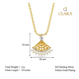 Collar con Colgante Irina de Plata de Ley 925 CLARA, Cadena Geométrica, Oro Rosa, Zirconia, Diamante, Perla, Regalo Religioso de Moda para Compromiso - Product Image 4