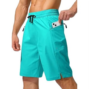 Shorts cargo de plage pour homme, personnalisés, sportifs, d'été, à séchage rapide, écologiques, respirants, imperméables, en polyester et coton, avec cordon de serrage au milieu - Product Image 1