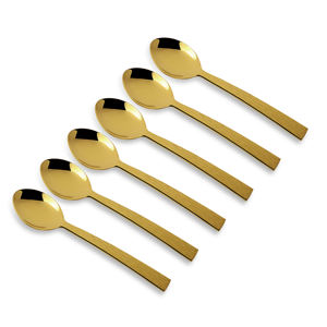 Ensemble de couverts modernes en acier inoxydable avec motif PBN finition brillante dorée Vaisselle de luxe pour la salle à manger Collection Fête Passe au lave-vaisselle - Product Image 1