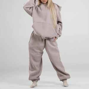 OEM Sweats à capuche unisexe de haute qualité logo personnalisé brodé automne hiver tissu tricoté bon prix pour les femmes à capuche col avant - Product Image 1
