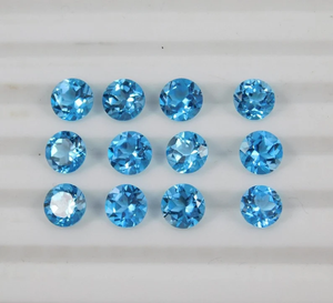 Vente en gros à facettes Radiant Cut 6x6 MM naturel indien fabricant pierres précieuses en vrac pour topaze bleue suisse ronde à ovale - Product Image 2