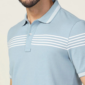 2025 logotipo personalizado 100% algodón de alta calidad de moda de manga corta transpirable que absorbe la humedad sudadera polos para hombres - Product Image 4