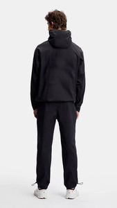 Streetwear en nylon de grande taille pour l'hiver OEM Ensemble de jogging à capuche 2 pièces Élégant Noir LOGO personnalisé Imperméable unisexe - Product Image 4