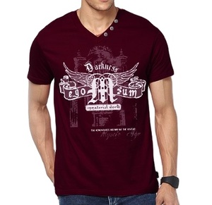 Vente en gros Inde Tissu flammé 100% coton personnalisé T-shirt imprimé à manches courtes et col rond pour hommes T-shirts graphiques imprimés personnalisés - Product Image 3