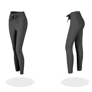 Leggings de Yoga para Mujer Talla Grande con Logotipo Personalizado 2025 - Algodón/Bambú, Anti-Sentadillas, Estilo Hip Hop, Ropa Deportiva de Verano para Gimnasio y Fitness - Product Image 5