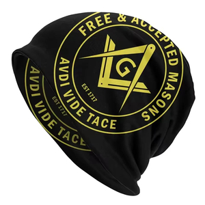 Gorro de Lana Personalizado con Logotipo Masónico para Unisex, 100% Algodón, Transpirable, Impermeable, para las 4 Estaciones, Invierno, Esquí, Maestro Masón - Product Image 4