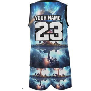 Uniformes de basket-ball unisexes respirants et personnalisables, de haute qualité, imprimés, vêtements de fans tendance pour les équipes, toutes tailles et couleurs - Product Image 2