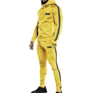 Ensembles de survêtements en nylon personnalisés, brodés, pour hommes, deux pièces, pantalons évasés, ensembles de survêtements, sweats à capuche, survêtements pour hommes - Product Image 4