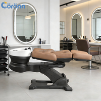 Fauteuil de Lavage Allongé de Luxe Moderne 2026, Mobilier de Salon de Coiffure, Lit de Shampoing pour Tête de Spa