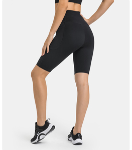 Pantalones cortos de motorista con bolsillos laterales personalizados para mujer, pantalones cortos personalizados para gimnasio, deportes, Yoga, ciclismo, ejercicio de entrenamiento para mujer - Product Image 5