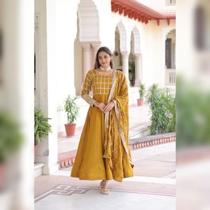 Salwar Kameez élégant en Georgette avec broderie Zari pour mariage indien, tenue de mariée pakistanaise, style traditionnel toutes saisons - Product Image 1