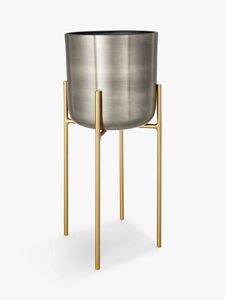Support de présentation de pots de fleurs en métal galvanisé durable de style incurvé pour une utilisation intérieure et extérieure, support de plantation pour plantes - Product Image 3