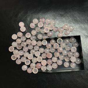 Certifié IGI 5mm 6mm Quartz Rose Naturel Rond Pierres Précieuses Lâches Cabochon Lisse Dos Plat Quartz Semi Précieux Naturel Prix Bas - Product Image 1