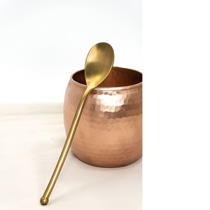 ช้อนกาแฟทำจากทองเหลืองมีดีไซน์สูงช้อนสำหรับ2024ในโรงแรมและร้านอาหาร - Product Image 2