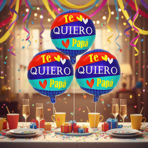 Globos de Aluminio Te Quiero Pap, 24.530.5 cm, Bolsa de 12 Piezas, Decoración para Fiestas - Product Image 3