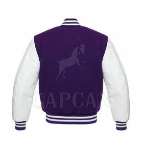 Veste Letterman à manches en cuir véritable en laine avec taille personnalisée Vestes Letterman pour hommes utilisés uniquement - Product Image 3