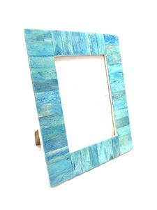 Cadre photo décoratif carré en incrustation d'os, design personnalisé, artisanat, décoration murale, taille et couleur personnalisables - Product Image 3