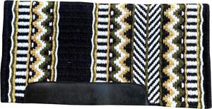 Manta de sillín occidental de lana tejida a mano para caballos Almohadilla fuerte para espectáculos ecuestres Trail y Ranch Riding - Product Image 1