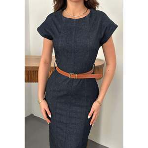 Vestido Largo de Mezclilla Azul - Azul - Product Image 5
