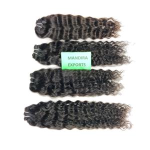 Pas cher couleur naturelle noir cheveux bouclés brut 100% non transformé cuticule aligné faisceaux vague profonde en gros temple indien cheveux humains - Product Image 3