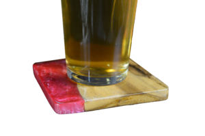 Sous-verres en bois artisanaux de qualité supérieure avec accent décoratif en époxy - Accessoire de mobilier SOLOBEAT - Product Image 3